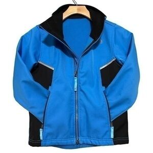 The North Face Boys Size S Blue Black Fleece Lined Apex Bionic Jacket